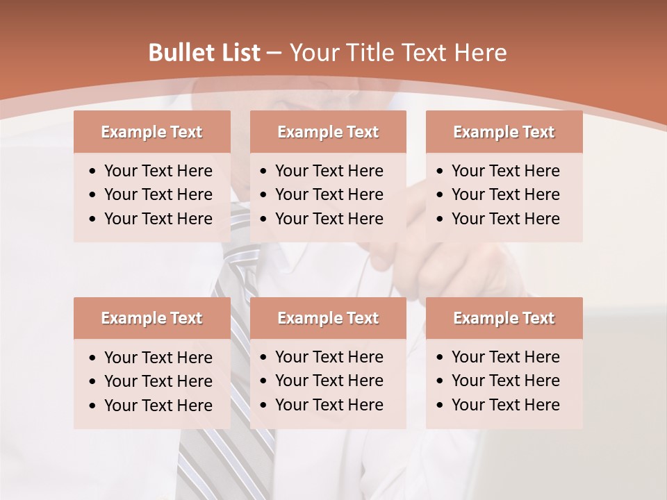 A Man In A Tie Is Looking At A Laptop PowerPoint Template