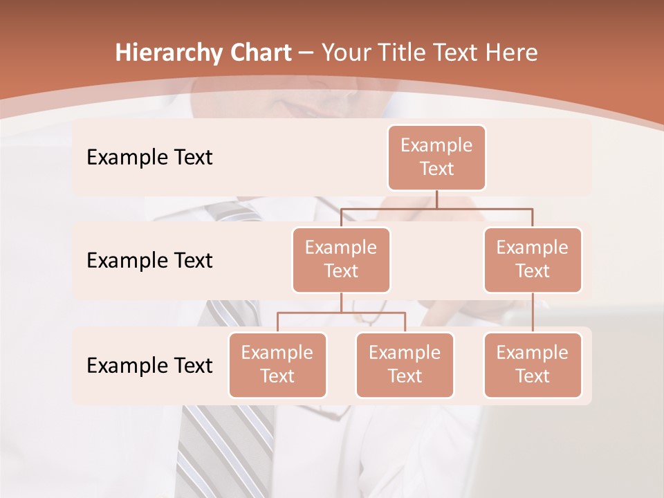 A Man In A Tie Is Looking At A Laptop PowerPoint Template