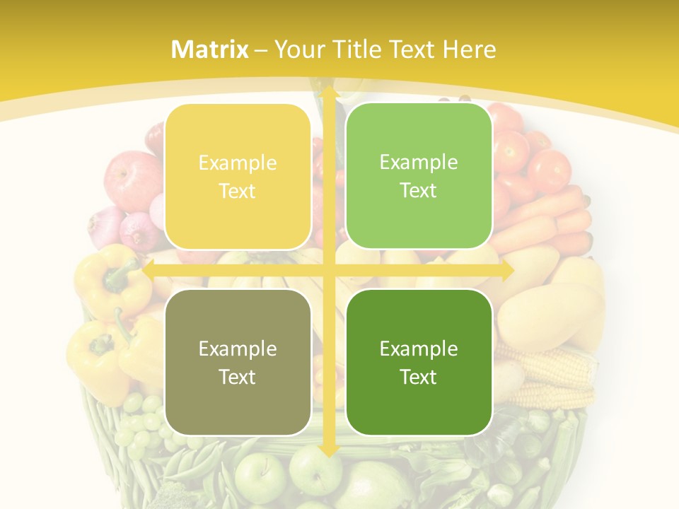 Food Lettuce Yellow PowerPoint Template