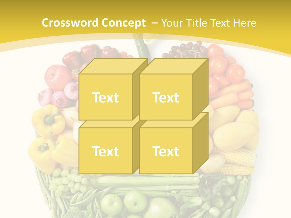 Food Lettuce Yellow PowerPoint Template