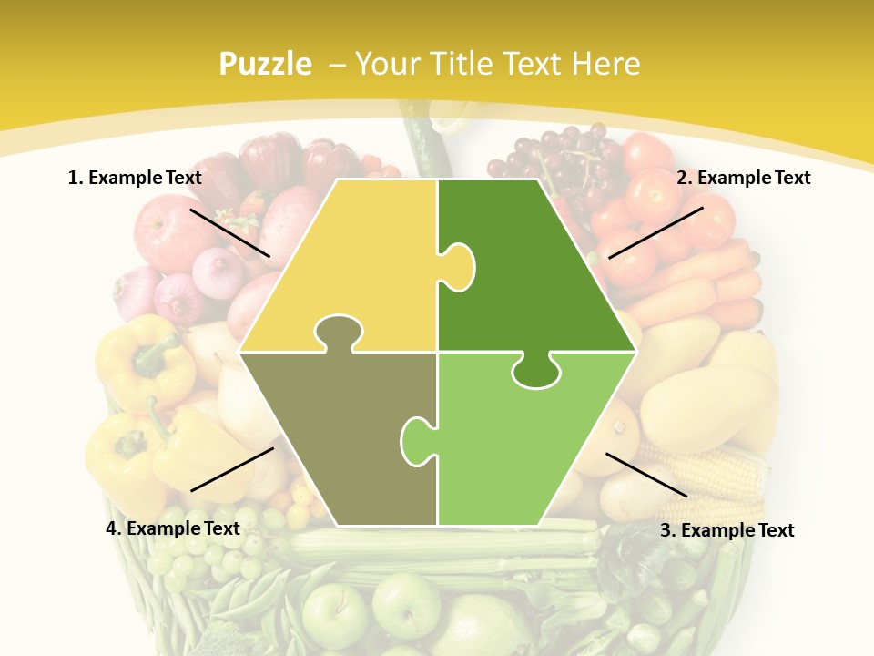 Food Lettuce Yellow PowerPoint Template