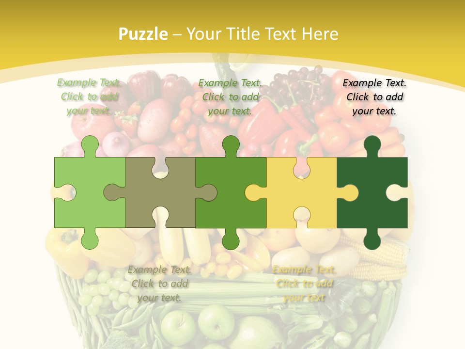 Food Lettuce Yellow PowerPoint Template