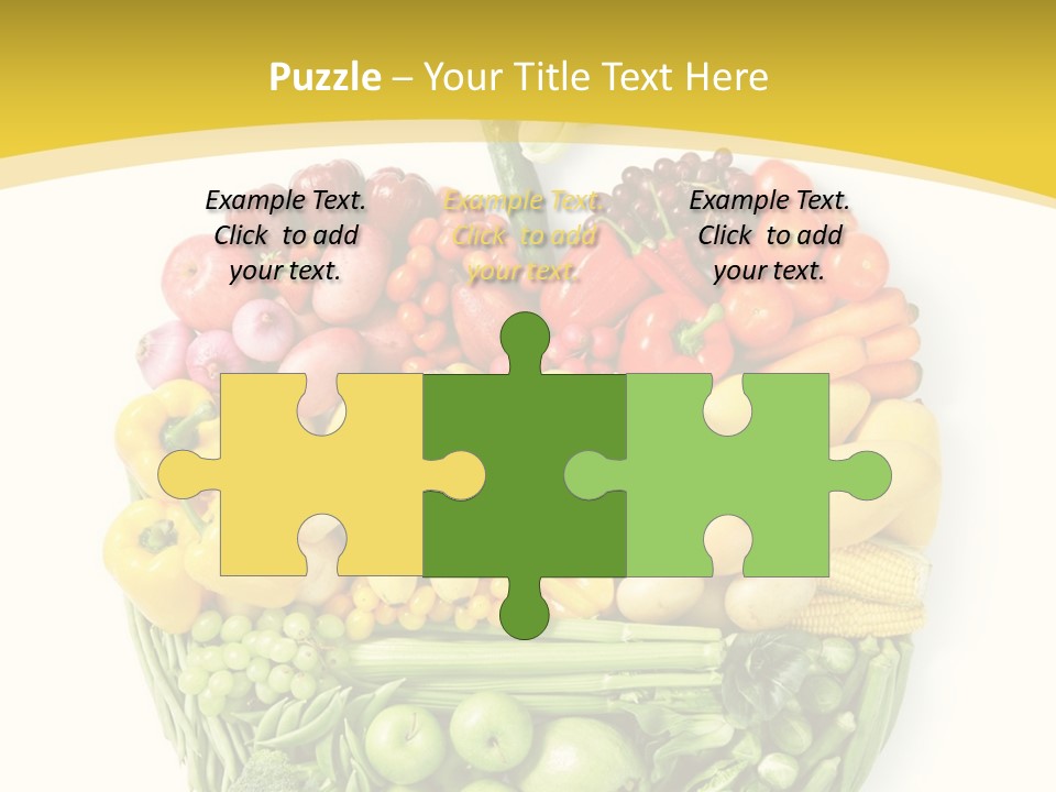 Food Lettuce Yellow PowerPoint Template