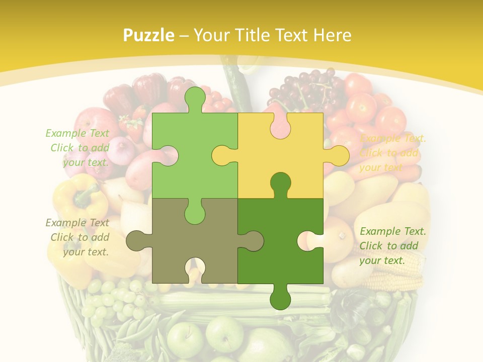 Food Lettuce Yellow PowerPoint Template