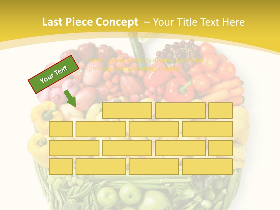 Food Lettuce Yellow PowerPoint Template