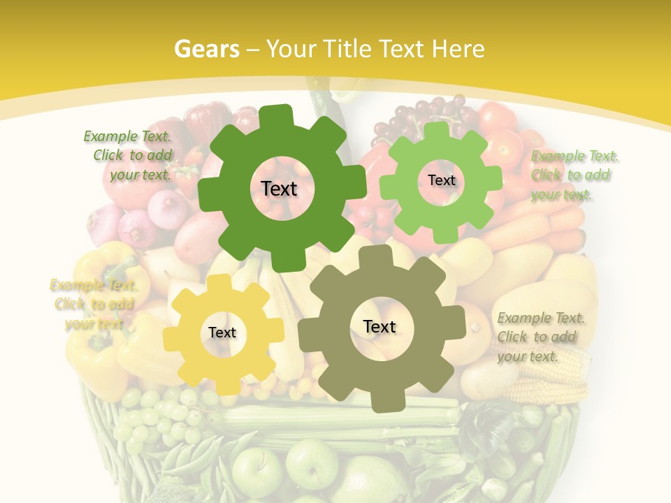 Food Lettuce Yellow PowerPoint Template