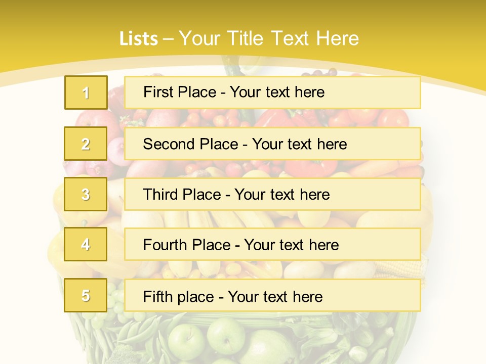 Food Lettuce Yellow PowerPoint Template