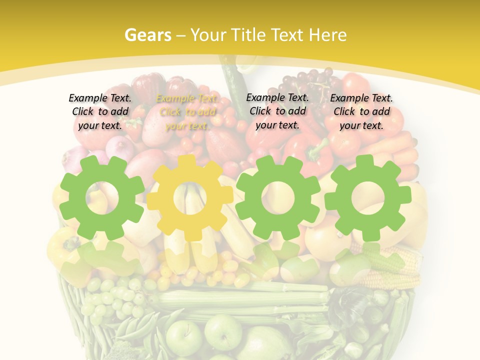 Food Lettuce Yellow PowerPoint Template