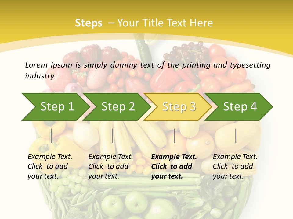 Food Lettuce Yellow PowerPoint Template
