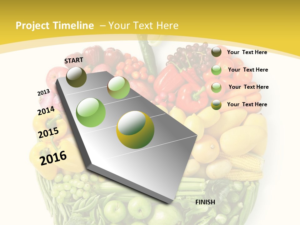 Food Lettuce Yellow PowerPoint Template