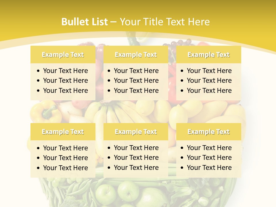 Food Lettuce Yellow PowerPoint Template