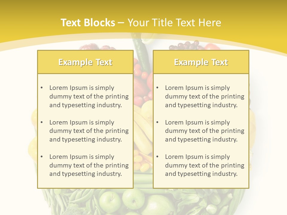 Food Lettuce Yellow PowerPoint Template