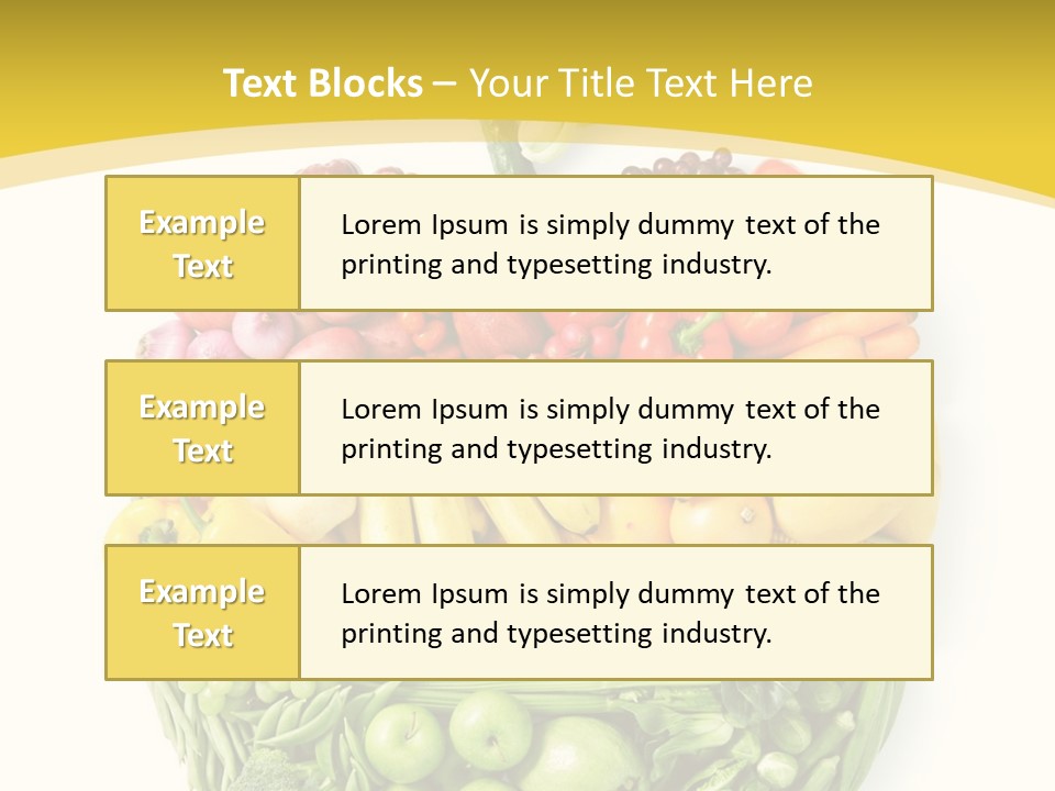 Food Lettuce Yellow PowerPoint Template