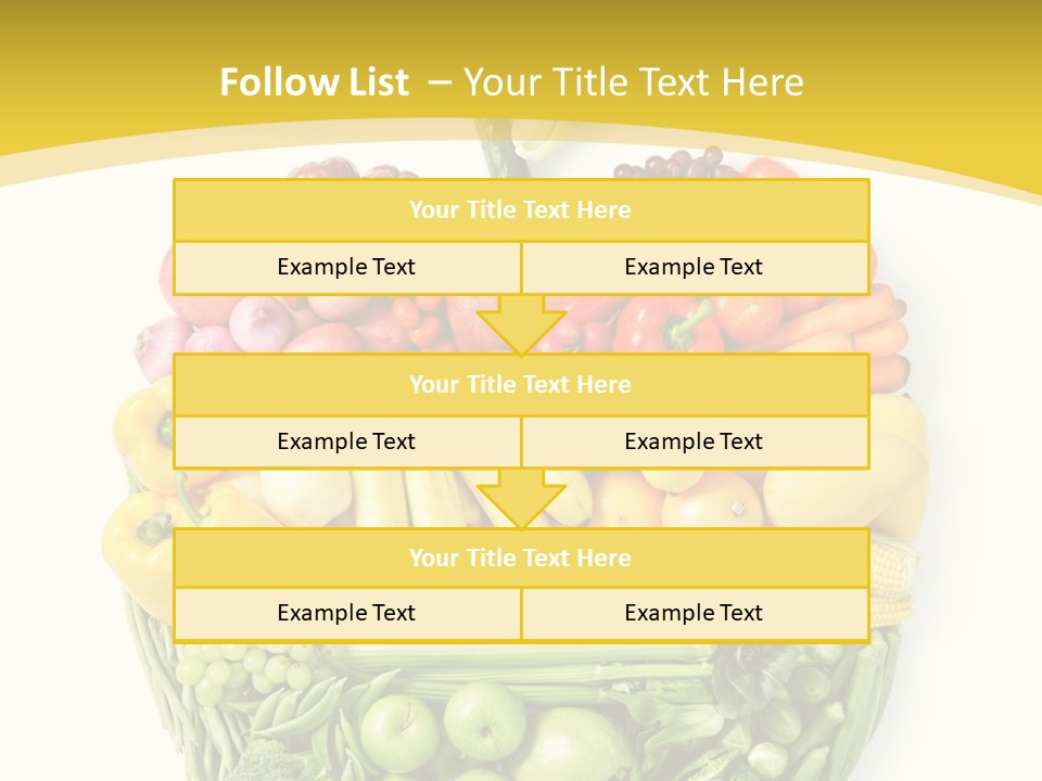 Food Lettuce Yellow PowerPoint Template
