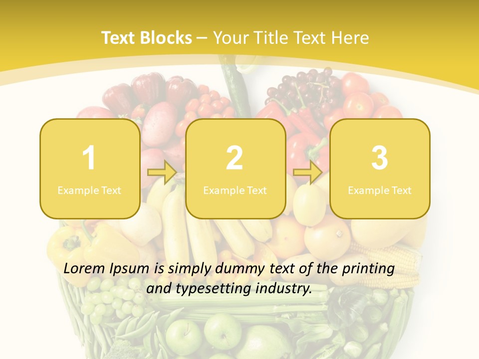 Food Lettuce Yellow PowerPoint Template