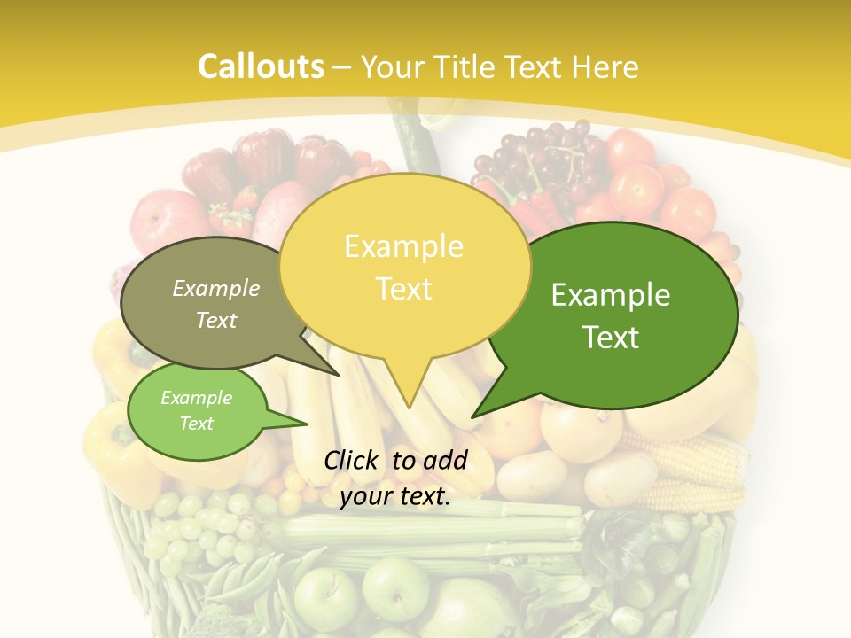 Food Lettuce Yellow PowerPoint Template