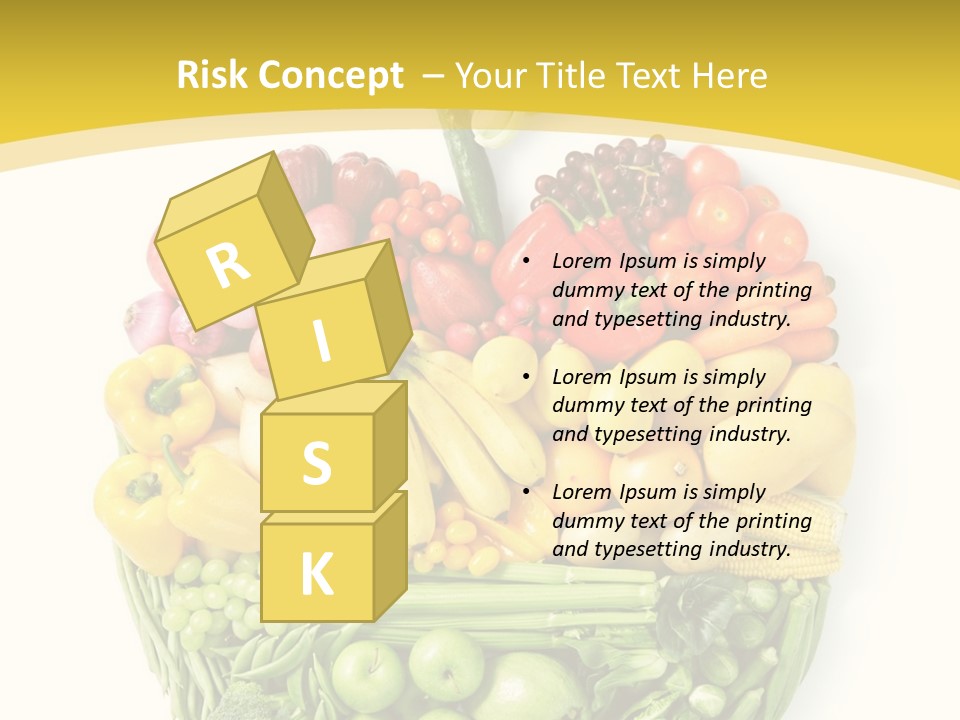 Food Lettuce Yellow PowerPoint Template