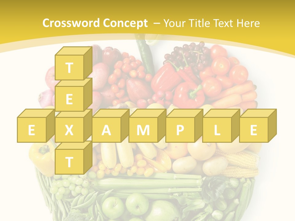 Food Lettuce Yellow PowerPoint Template