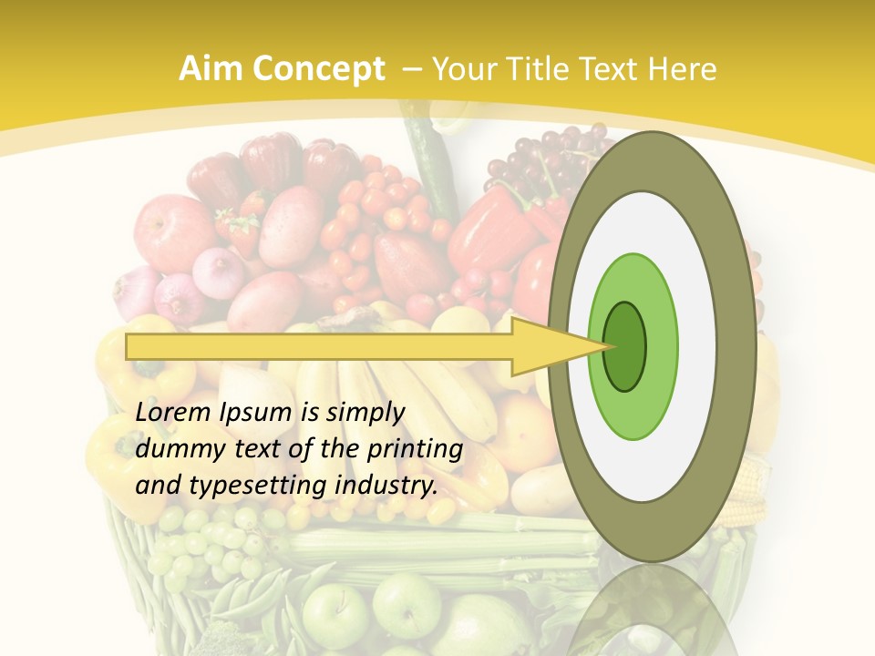 Food Lettuce Yellow PowerPoint Template