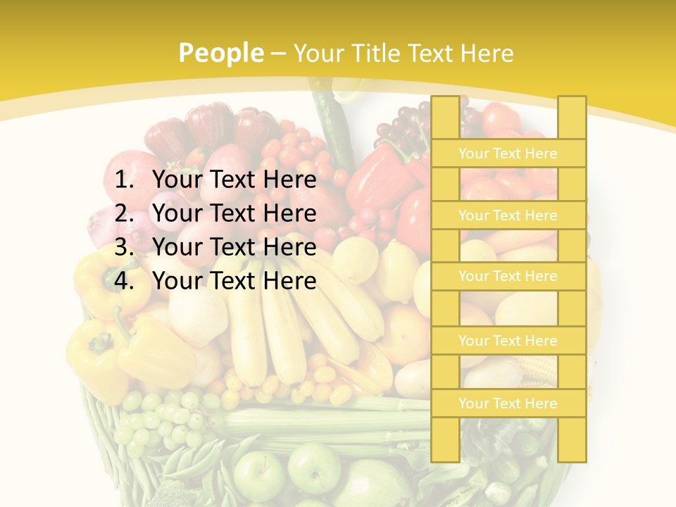 Food Lettuce Yellow PowerPoint Template