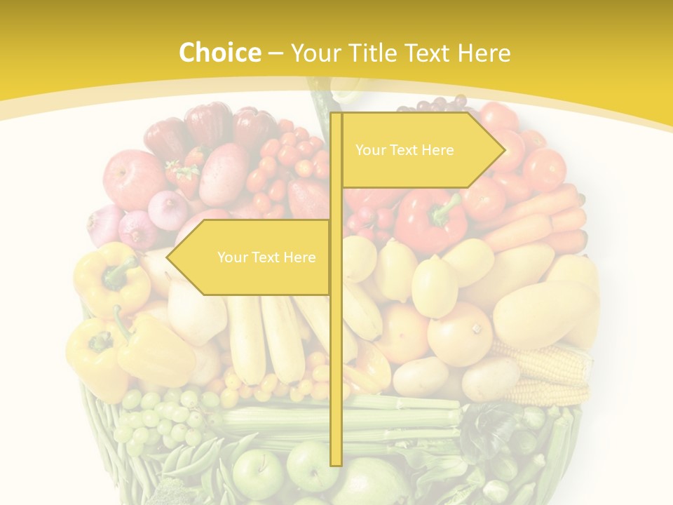 Food Lettuce Yellow PowerPoint Template