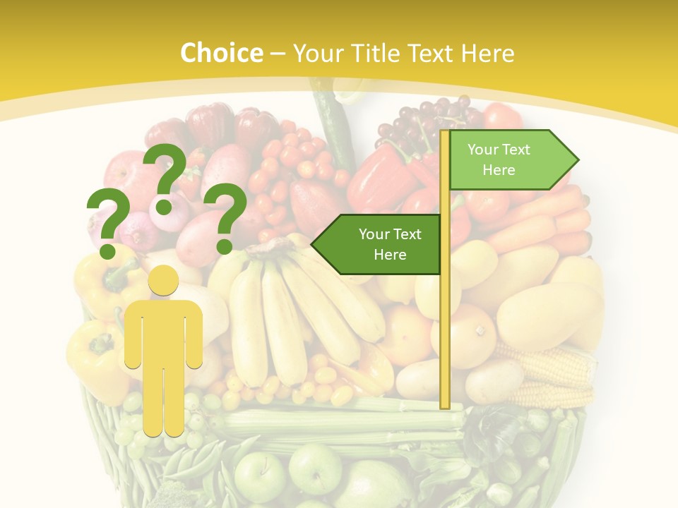 Food Lettuce Yellow PowerPoint Template