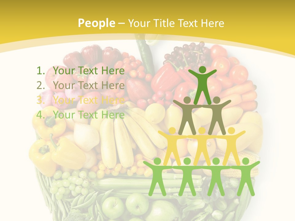 Food Lettuce Yellow PowerPoint Template