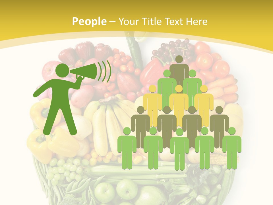 Food Lettuce Yellow PowerPoint Template