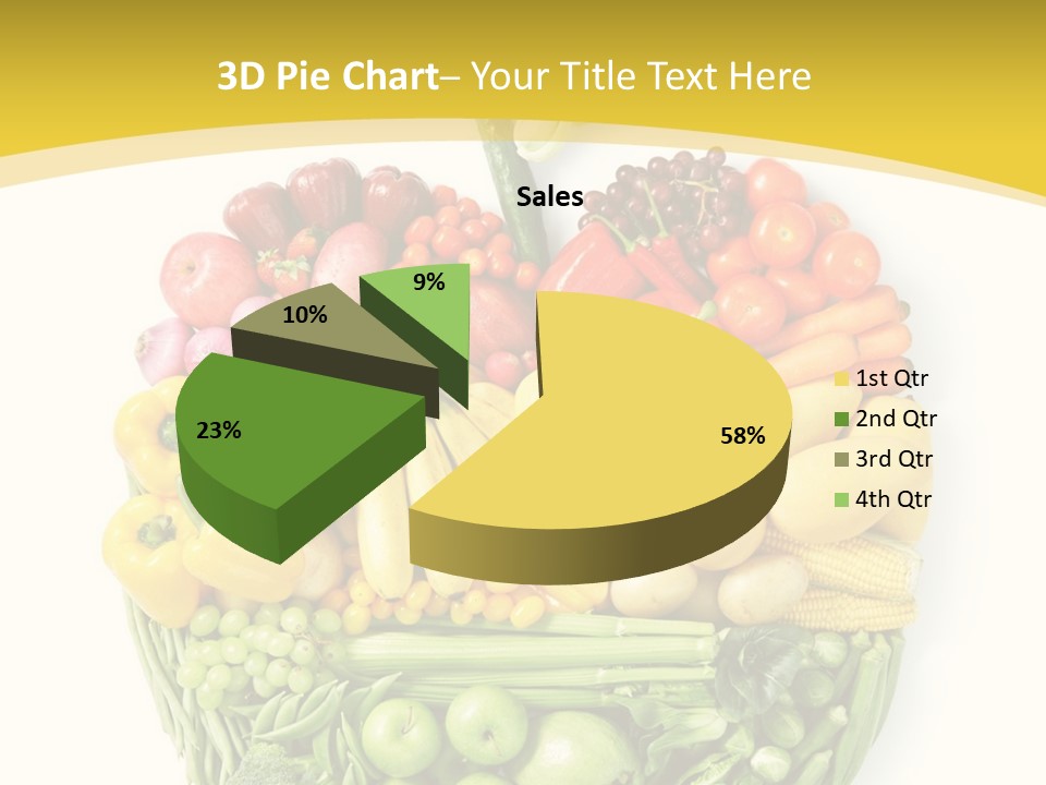 Food Lettuce Yellow PowerPoint Template