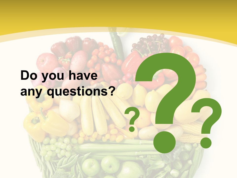 Food Lettuce Yellow PowerPoint Template