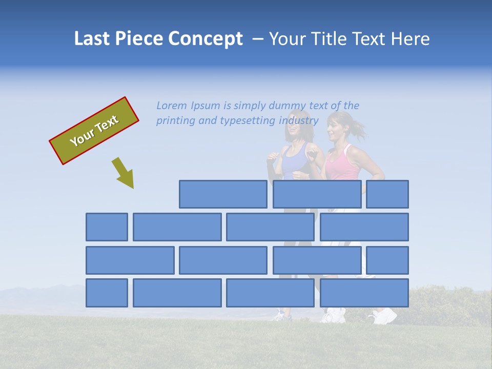 Two Women Jogging In The Park Powerpoint Template PowerPoint Template
