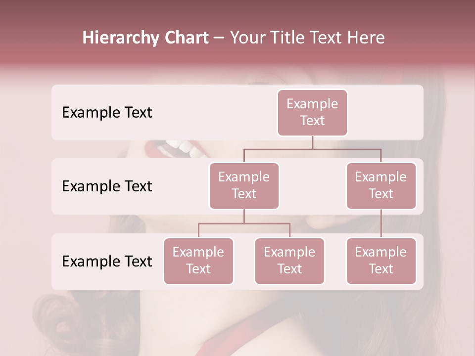 A Woman With A Red Ribbon Around Her Head PowerPoint Template