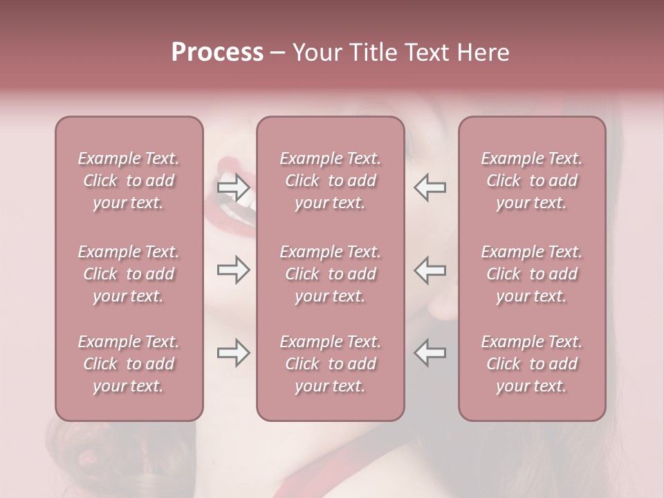 A Woman With A Red Ribbon Around Her Head PowerPoint Template