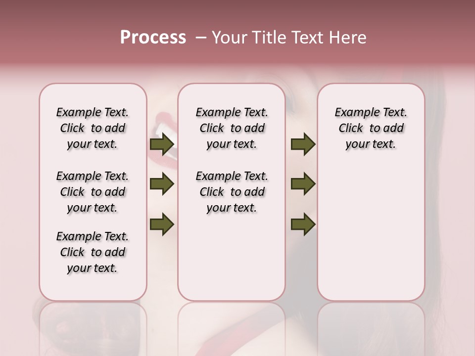 A Woman With A Red Ribbon Around Her Head PowerPoint Template