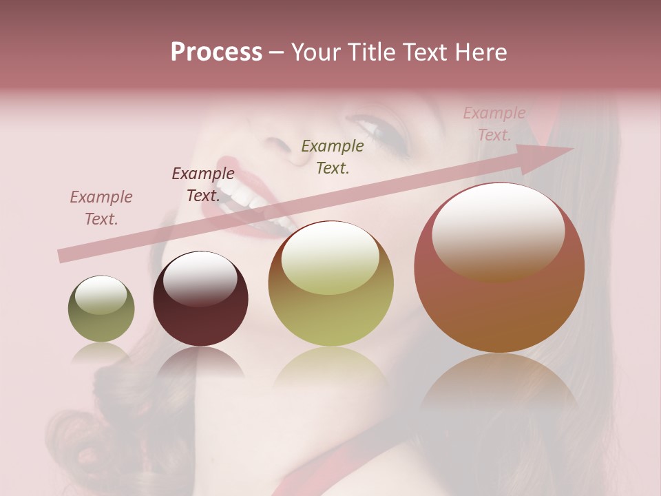 A Woman With A Red Ribbon Around Her Head PowerPoint Template