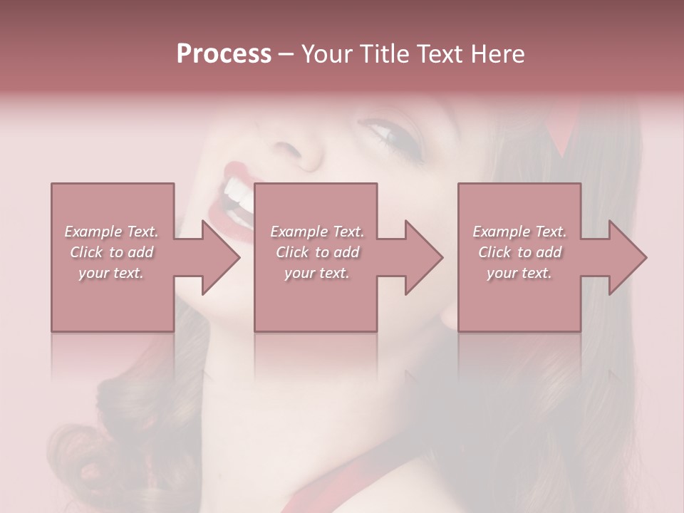 A Woman With A Red Ribbon Around Her Head PowerPoint Template
