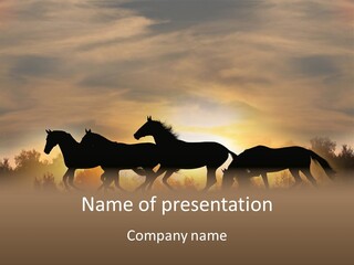 Silver Sand Mane PowerPoint Template