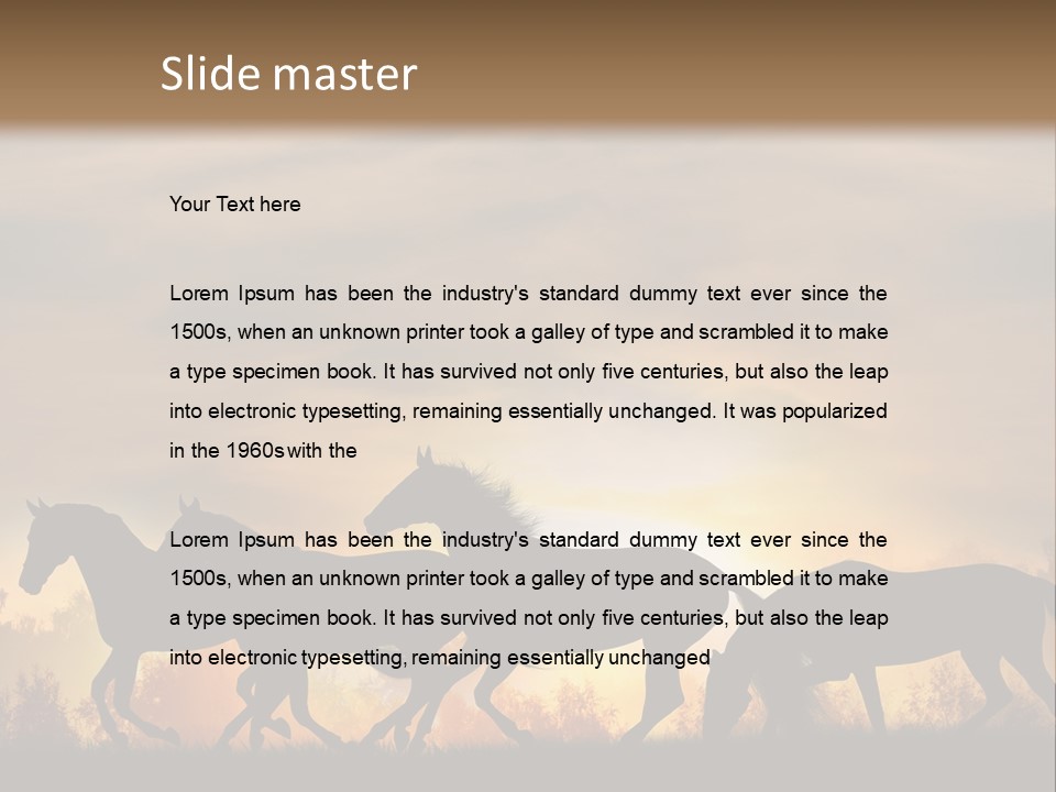 Silver Sand Mane PowerPoint Template