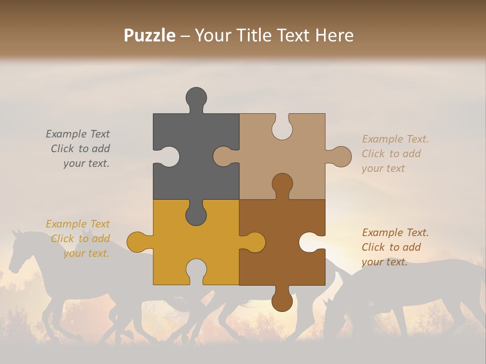 Silver Sand Mane PowerPoint Template