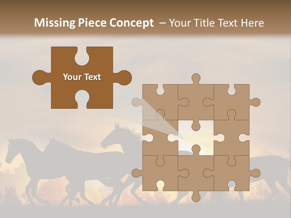 Silver Sand Mane PowerPoint Template