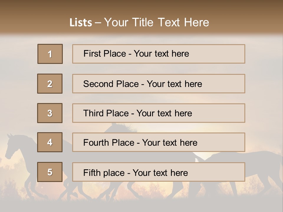Silver Sand Mane PowerPoint Template