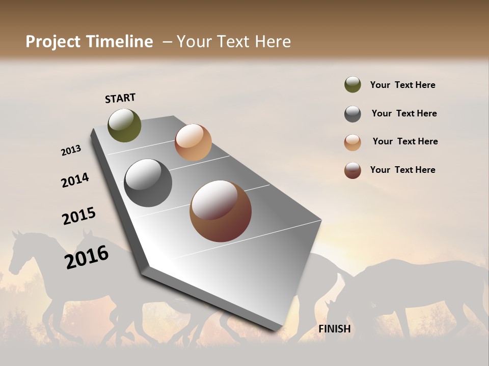 Silver Sand Mane PowerPoint Template