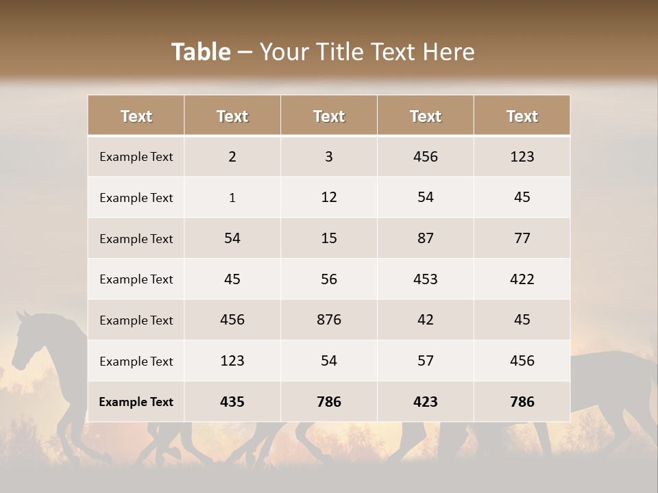 Silver Sand Mane PowerPoint Template