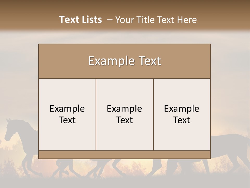 Silver Sand Mane PowerPoint Template