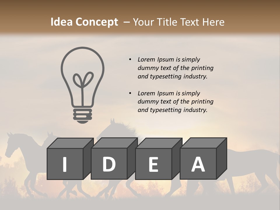 Silver Sand Mane PowerPoint Template