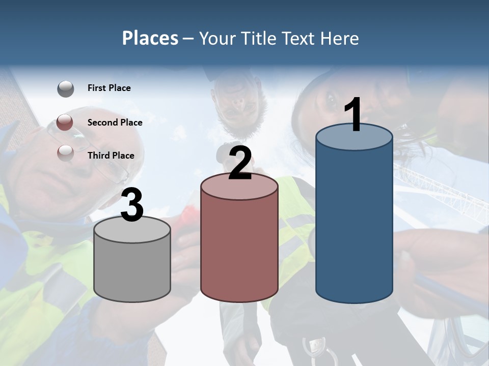 A Group Of People Standing In A Circle Holding Something PowerPoint Template