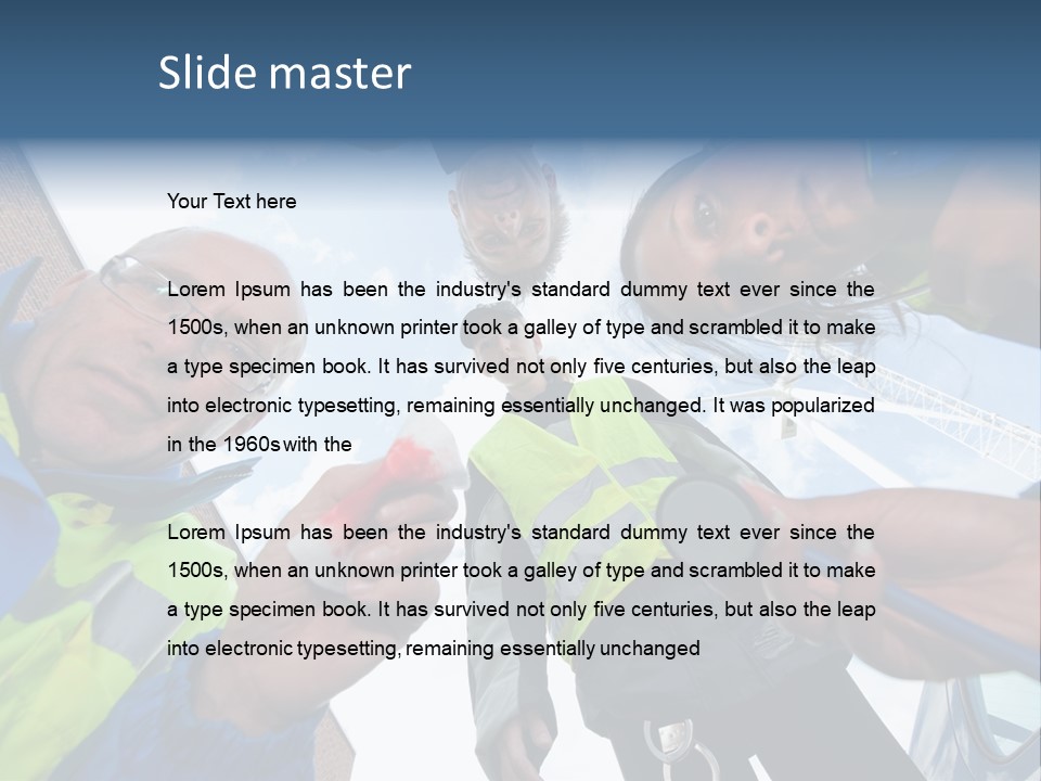 A Group Of People Standing In A Circle Holding Something PowerPoint Template