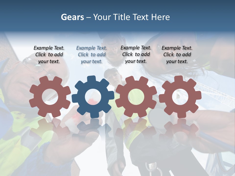 A Group Of People Standing In A Circle Holding Something PowerPoint Template