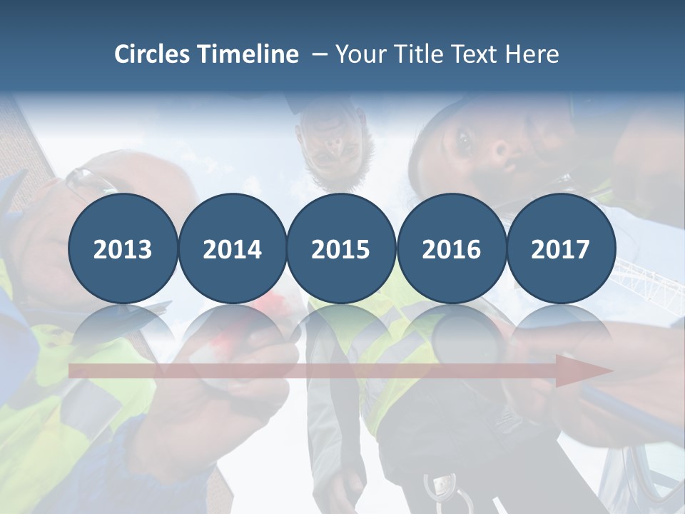 A Group Of People Standing In A Circle Holding Something PowerPoint Template