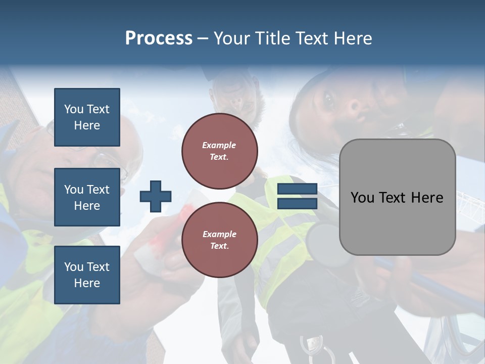 A Group Of People Standing In A Circle Holding Something PowerPoint Template